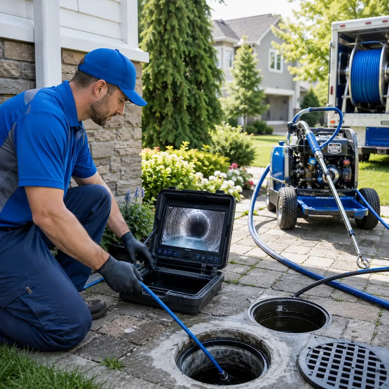 Outdoor drain cleaning professionals serving Saxon, WI