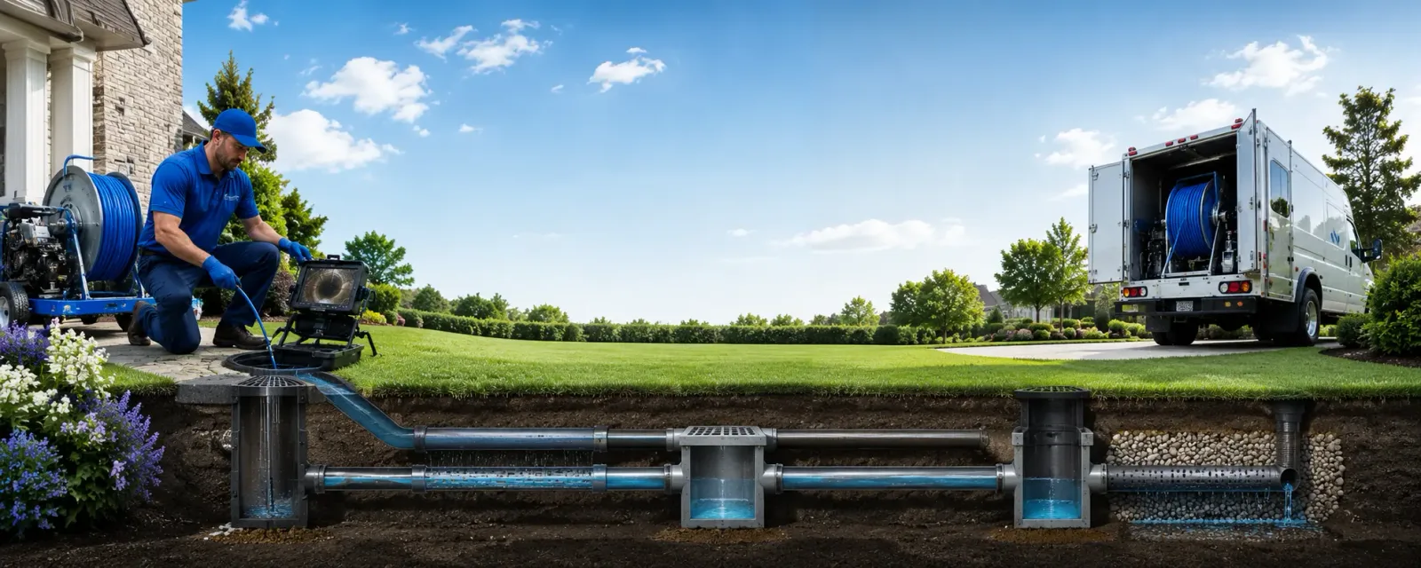 Outdoor drain cleaning information for Saxon, WI